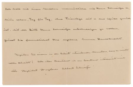 Lot #7079 Albert Schweitzer Archive of (12) Letters and Notes on Philosophy, Aphorisms, and Nuclear Weapons: 