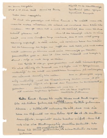 Lot #7079 Albert Schweitzer Archive of (12) Letters and Notes on Philosophy, Aphorisms, and Nuclear Weapons: 