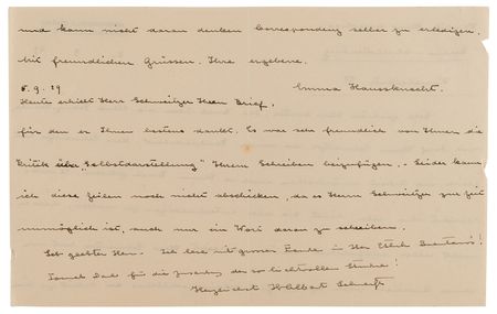 Lot #7079 Albert Schweitzer Archive of (12) Letters and Notes on Philosophy, Aphorisms, and Nuclear Weapons: 