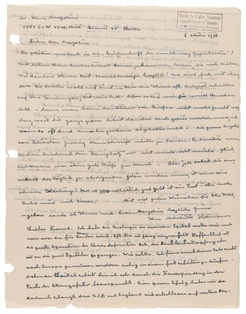 Lot #7079 Albert Schweitzer Archive of (12) Letters and Notes on Philosophy, Aphorisms, and Nuclear Weapons: 