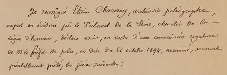 Lot #7037 Dreyfus Affair: Etienne Charavay Handwritten Manuscript and Graphological Notes from the 1894 Dreyfus Affair Court-Martial - Image 12