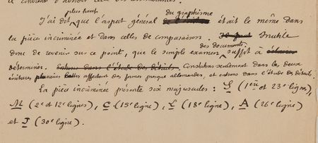 Lot #7037 Dreyfus Affair: Etienne Charavay Handwritten Manuscript and Graphological Notes from the 1894 Dreyfus Affair Court-Martial - Image 15