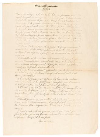 Lot #7041 Sun Yat-sen Autograph Letter Signed, Signed Photograph, and Signed Book - Sun Sends His Manifesto of the Chinese Republic, Putting Forth His Nationalist Ideology: 