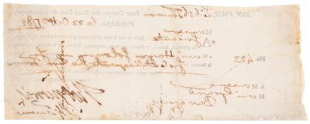 Lot #7030 Haym Salomon and Robert Morris Signed Bill of Exchange for Financing the Revolutionary War (October 22, 1782) - Image 2