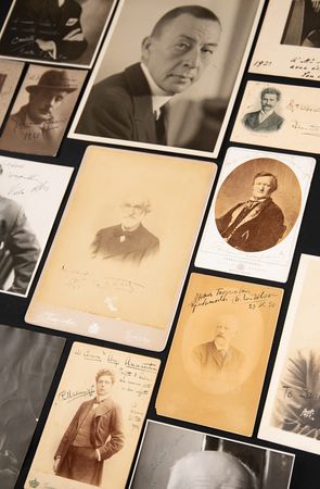 Lot #7054 Composers (44) Signed Photograph Collection Highlighted by Romantic-era Masters Pyotr Ilyich Tchaikovsky, Richard Wagner, Giuseppe Verdi, and Giacomo Puccini - Image 1