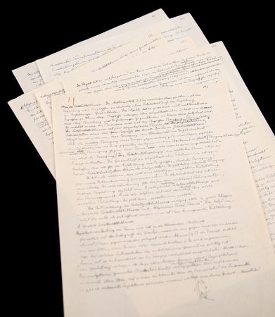 Lot #7075 Albert Einstein Important Handwritten Manuscript: 