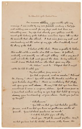 Lot #7058 Arthur Conan Doyle Handwritten Manuscript Page from the Sherlock Holmes Story 'The Crooked Man' - Image 1