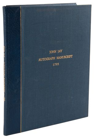 Lot #7033 John Jay Handwritten Letter Draft, Defending His Treaty with Great Britain: 