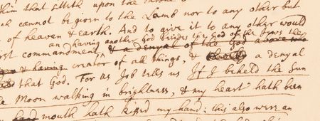 Lot #7069 Isaac Newton Handwritten Manuscript on Religion, Outlining His Heretical Views: 