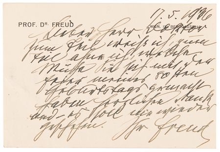 Lot #7045 Sigmund Freud Autograph Letter Signed on His 80th Birthday - Image 2