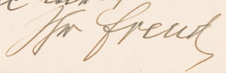 Lot #7045 Sigmund Freud Autograph Letter Signed on His 80th Birthday - Image 3