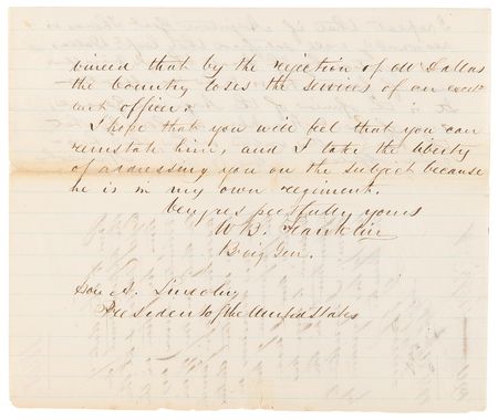 Lot #7006 Abraham Lincoln Civil War-Dated Autograph Endorsement Signed as President, Calling for the Reappointment of Alexander J. Dallas III - Image 4