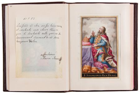 Lot #7028 Marie Antoinette and Sisters Signed Hand-Painted Devotional Miniature Book - Image 7