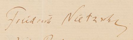 Lot #7044 Friedrich Nietzsche Autograph Letter Signed from the Italian Coast: 