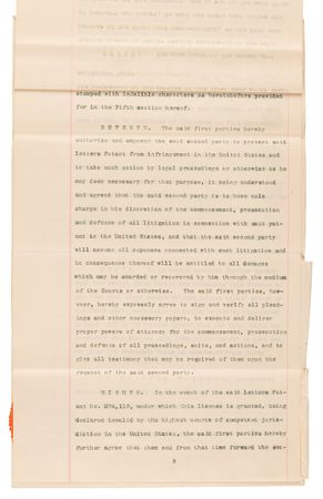 Lot #7074 Thomas Edison (2) Documents Signed in Electric Battery Development Archive, Acquiring Rights to the 'Lalande-Chaperon Cell' to Power His Great Inventions: the Phonograph and Electric Light - Image 13