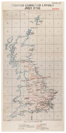 Lot #7019 Battle of Britain: Secret Dispatch Signed by Air Chief Marshal Hugh Dowding (1941), with Hand-Colored Maps and Mimeograph Draft - Image 5