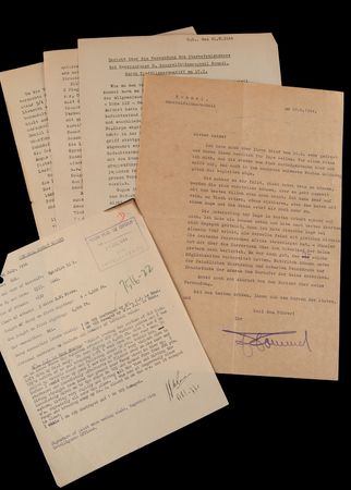 Lot #7021 Erwin Rommel World War II-Dated Typed Letter Signed, Enclosing a Report on His Near-Fatal Wound and Alluding to Patton's Liberation of Paris - Image 1