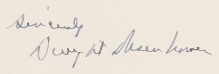 Lot #7014 Dwight D. Eisenhower World War II-Dated Typed Letter Signed on the 