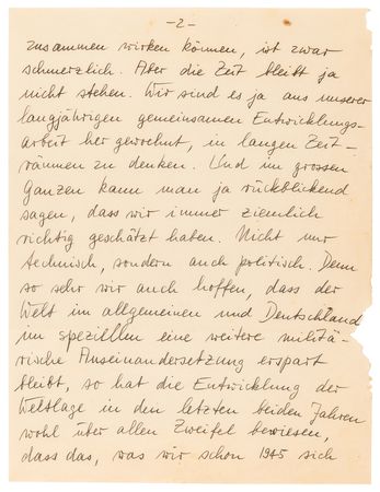 Lot #7023 Wernher von Braun Autograph Letter Signed to Walter Dornberger, Emphasizing the Goals of Operation Paperclip: 