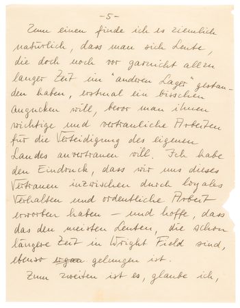 Lot #7023 Wernher von Braun Autograph Letter Signed to Walter Dornberger, Emphasizing the Goals of Operation Paperclip: 