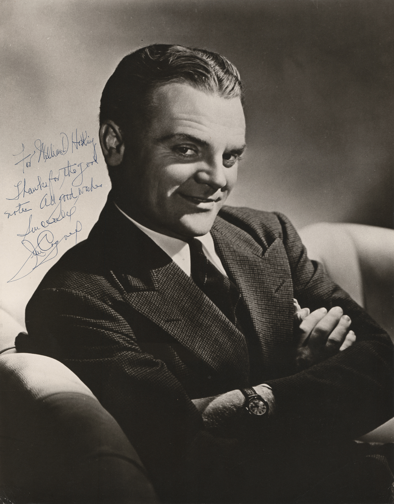 James Cagney Oversized Signed Photograph RR Auction