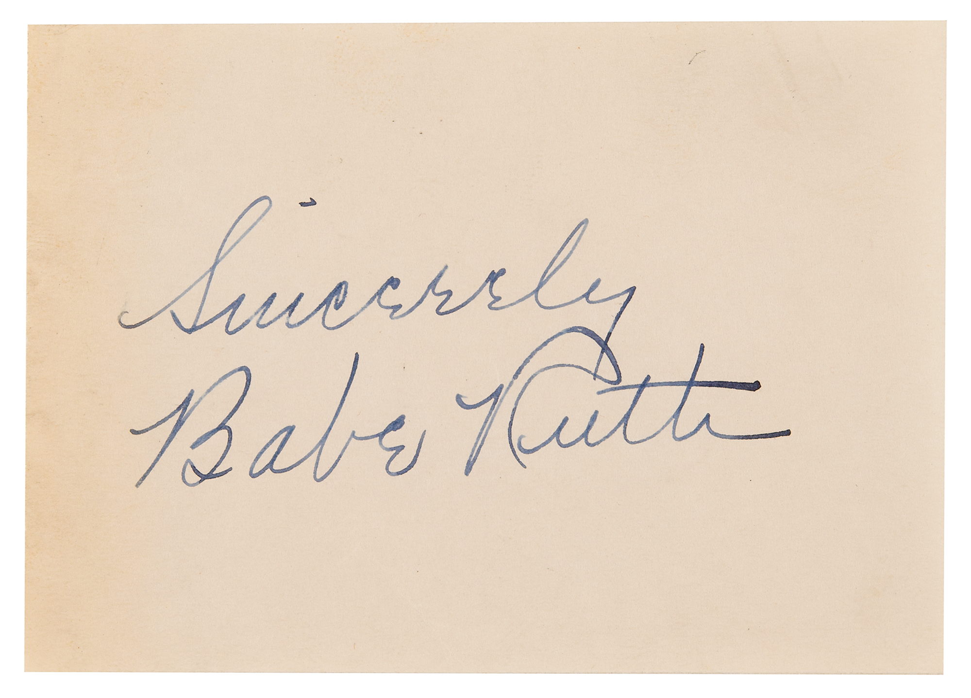 Babe Ruth Signature | RR Auction