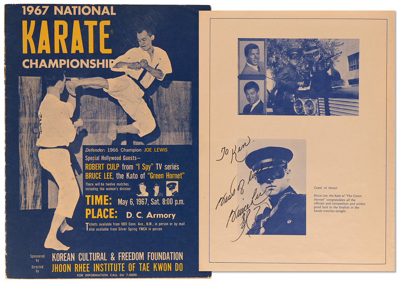 Lot 457 Bruce Lee Signed 1967 National Karate Championship Program