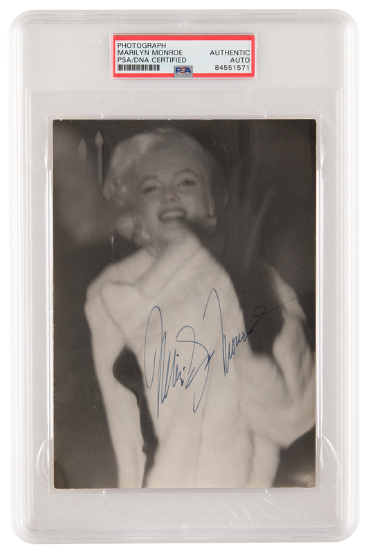 Lot 465 Marilyn Monroe Signed Photograph (Ca. 1955)
