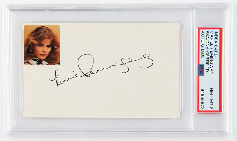 Lot 544 Mariel Hemingway Signature - PSA NM-MT 8