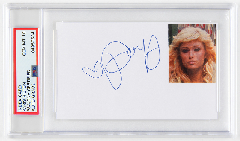 Lot 548 Paris Hilton Signature - PSA GEM MT 10