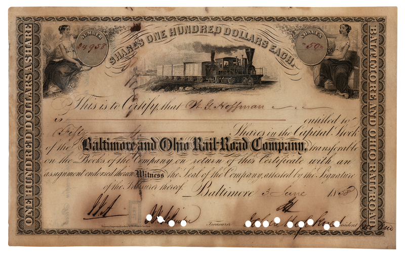 Lot 176 Johns Hopkins Document Signed