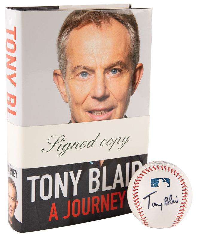 Lot 145 Tony Blair Signed Baseball and Signed Book