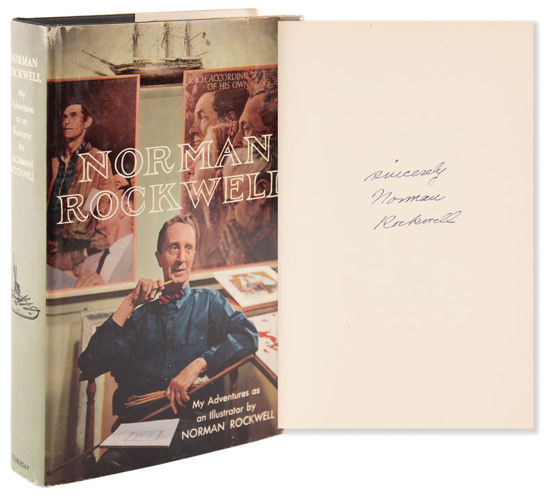 Lot 312 Norman Rockwell Signed Book - My Adventures as an Illustrator