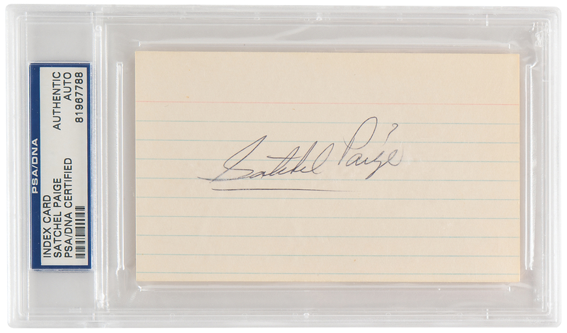 Lot 753 Satchel Paige Signature