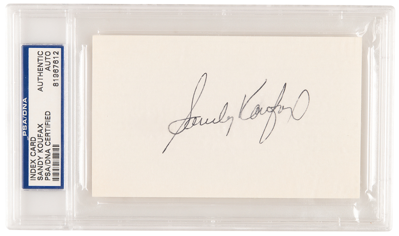 Lot 724 Sandy Koufax Signature