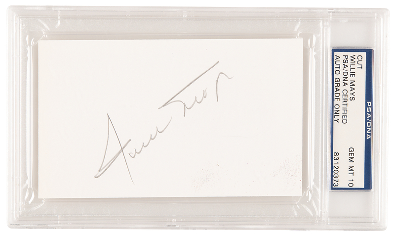 Lot 742 Willie Mays Signature - PSA GEM MINT 10