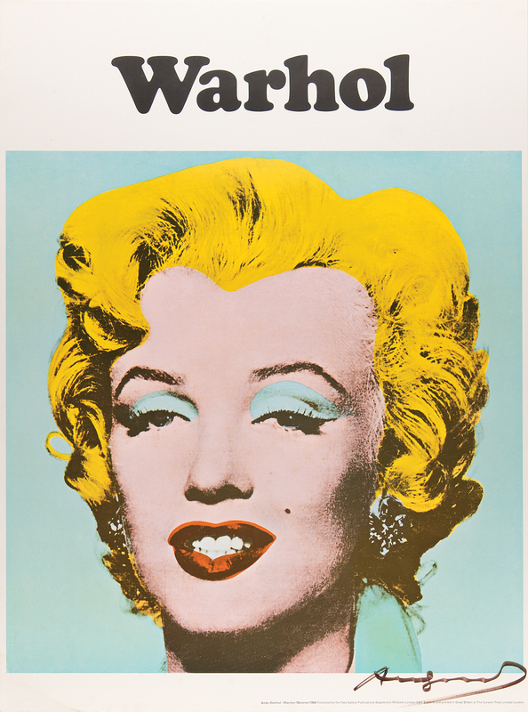 Lot 294 Andy Warhol Signed 1971 'Marilyn Monroe' Tate Gallery Exhibition Poster (19.75˝ x 26.75˝)