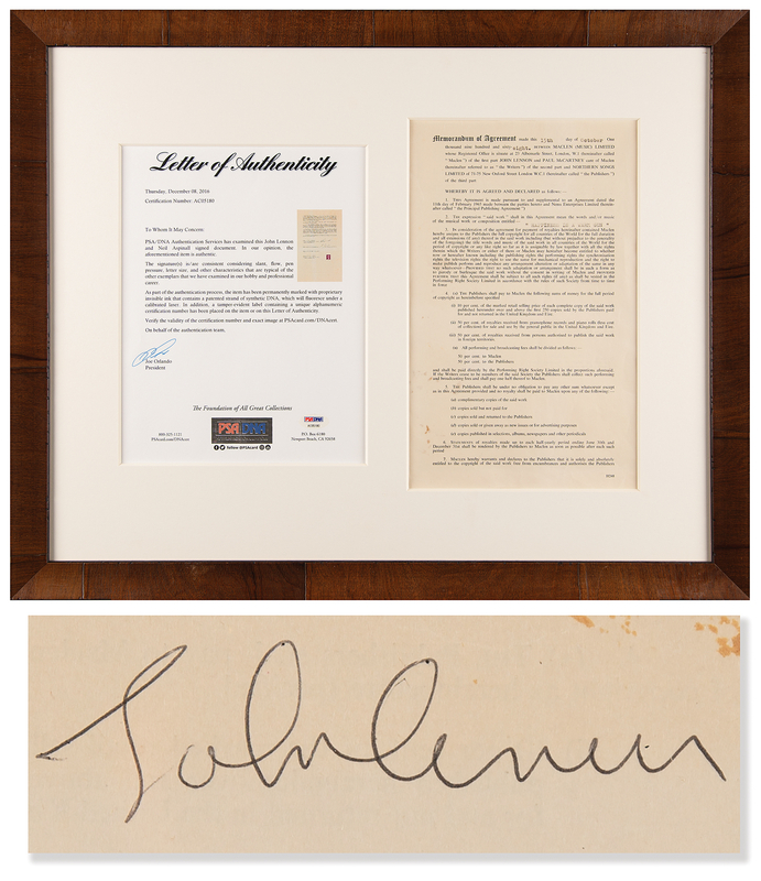 Lot 382 Beatles: Lennon and Aspinall