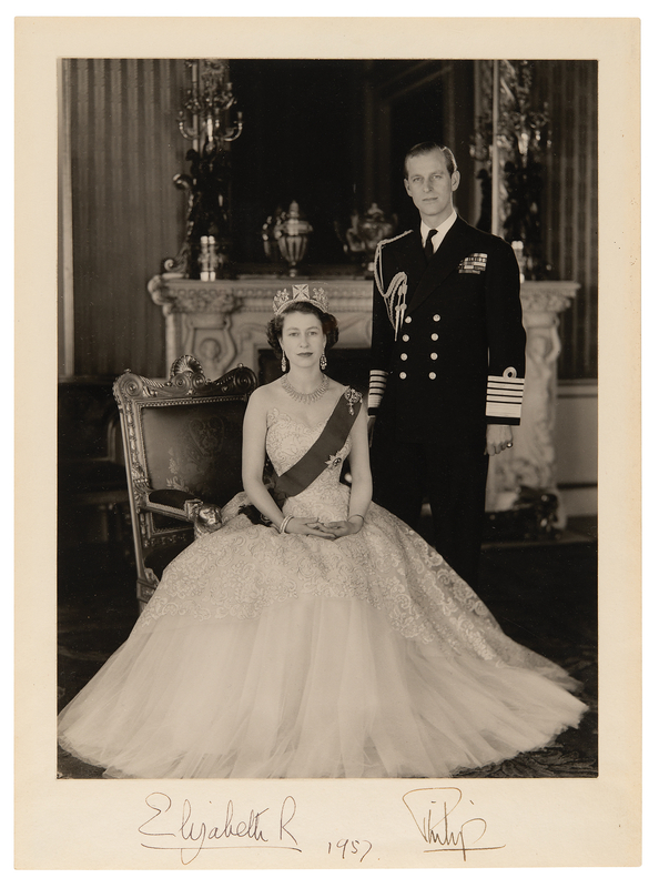 Lot 105 Queen Elizabeth II and Prince Philip Signed Photograph