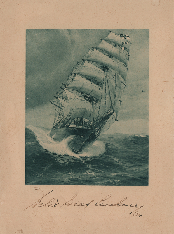 Lot 269 Felix von Luckner Signed Print of the SMS Seeadler