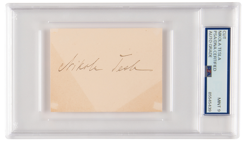 Lot 126 Nikola Tesla Signature