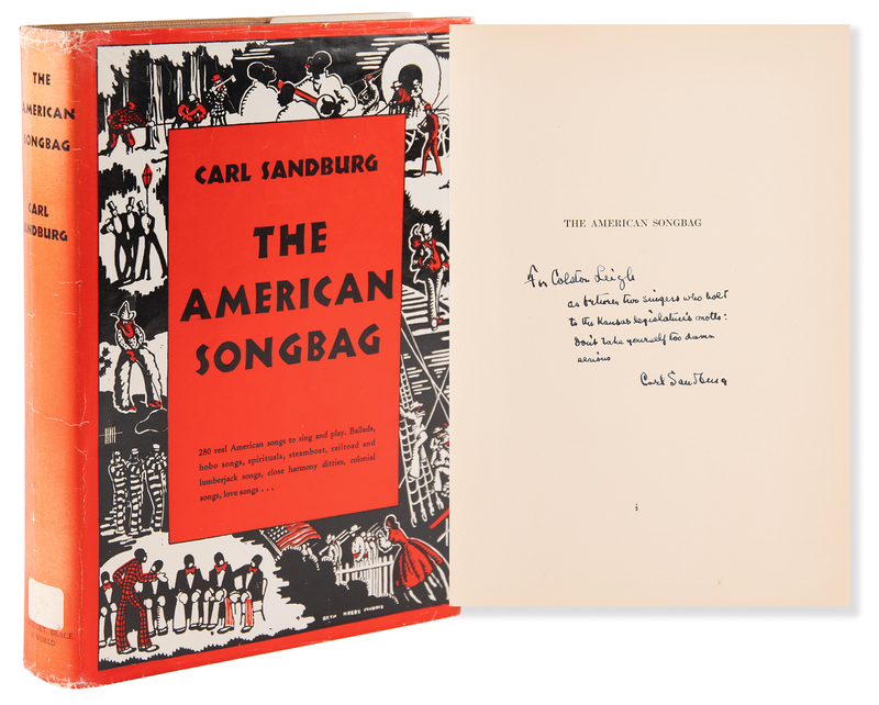 Lot 362 Carl Sandburg Signed Book - The American Songbag