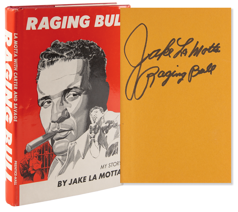 Lot 725 Jake LaMotta Signed Book - Raging Bull