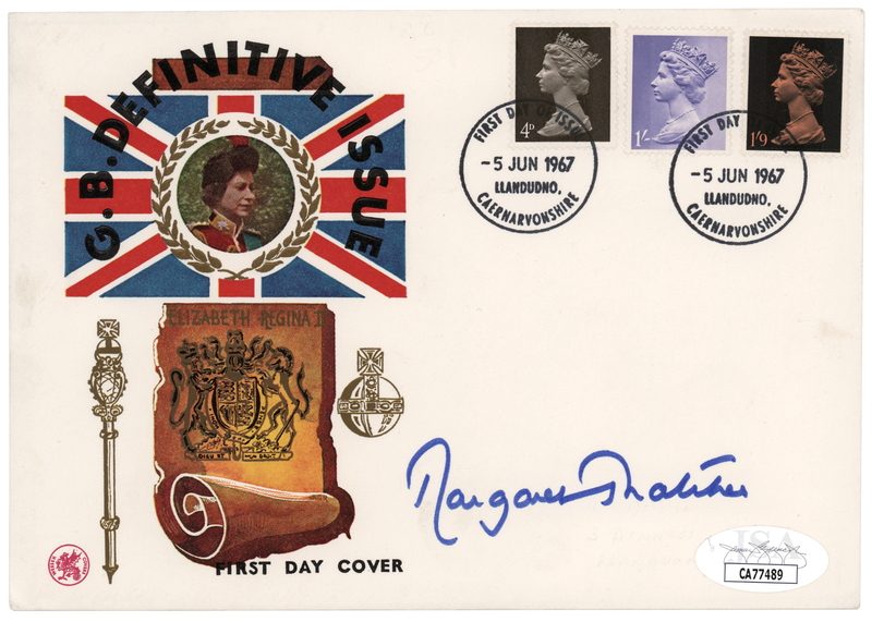 Lot 232 Margaret Thatcher Signed First Day Cover
