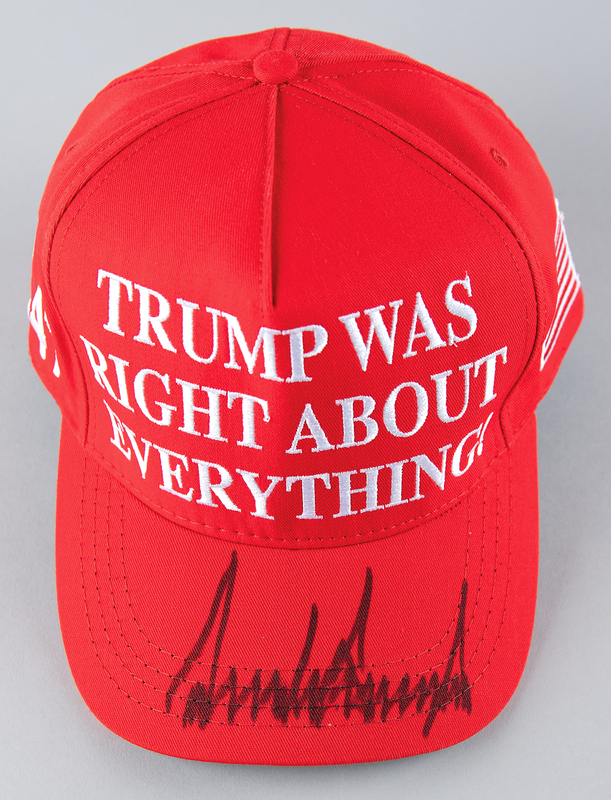 Lot 84 Donald Trump Signed Baseball Hat - Trump Was Right