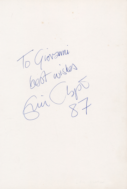 Lot 418 Eric Clapton Signature