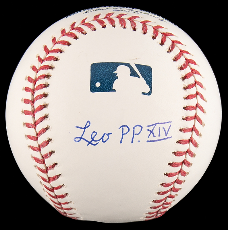 Lot 106 Pope Leo XIV Single-Signed Baseball - Rare Autographed Format from the Head of the Catholic Church