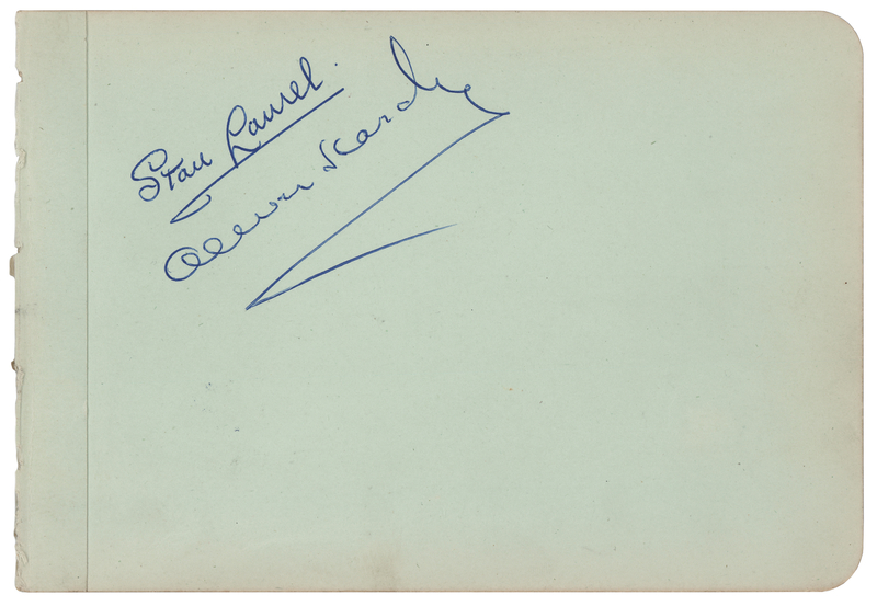 Lot 559 Laurel and Hardy Signatures