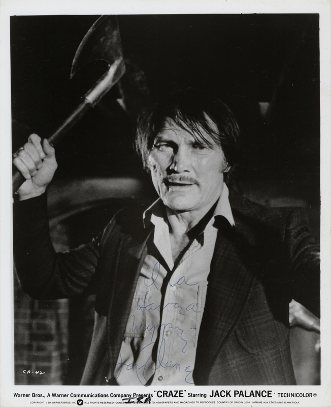 Lot 592 Jack Palance Signed Photograph