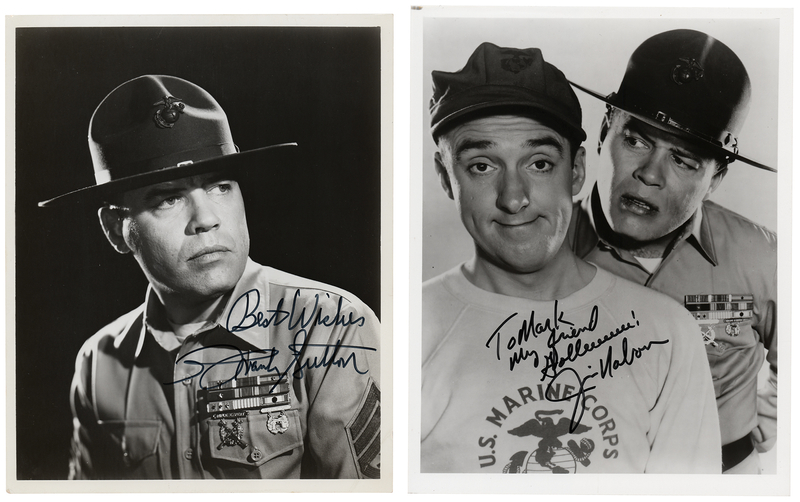 Lot 537 Gomer Pyle: Jim Nabors and Frank Sutton (2) Signed Photographs